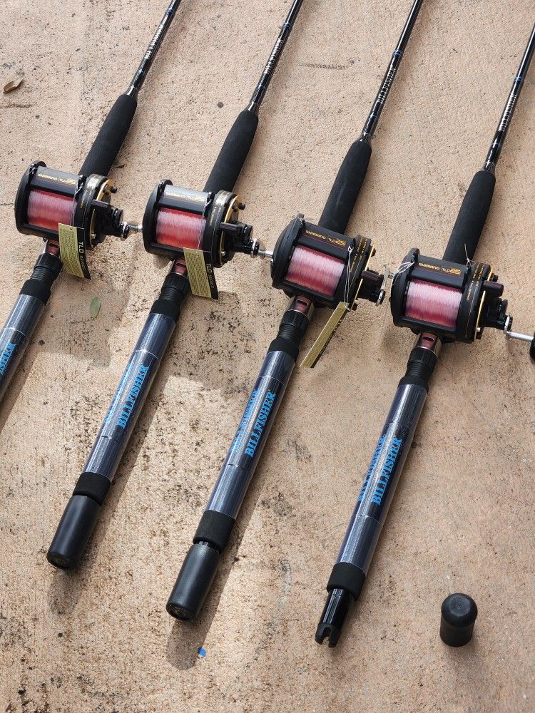 4 Shimano Tld 25 Fishing Reels/New Lines/New Rods 