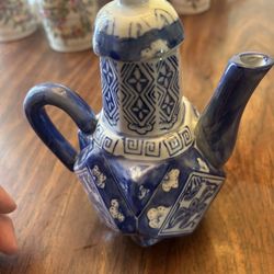 Blue Diamond Vintage Tea Pot