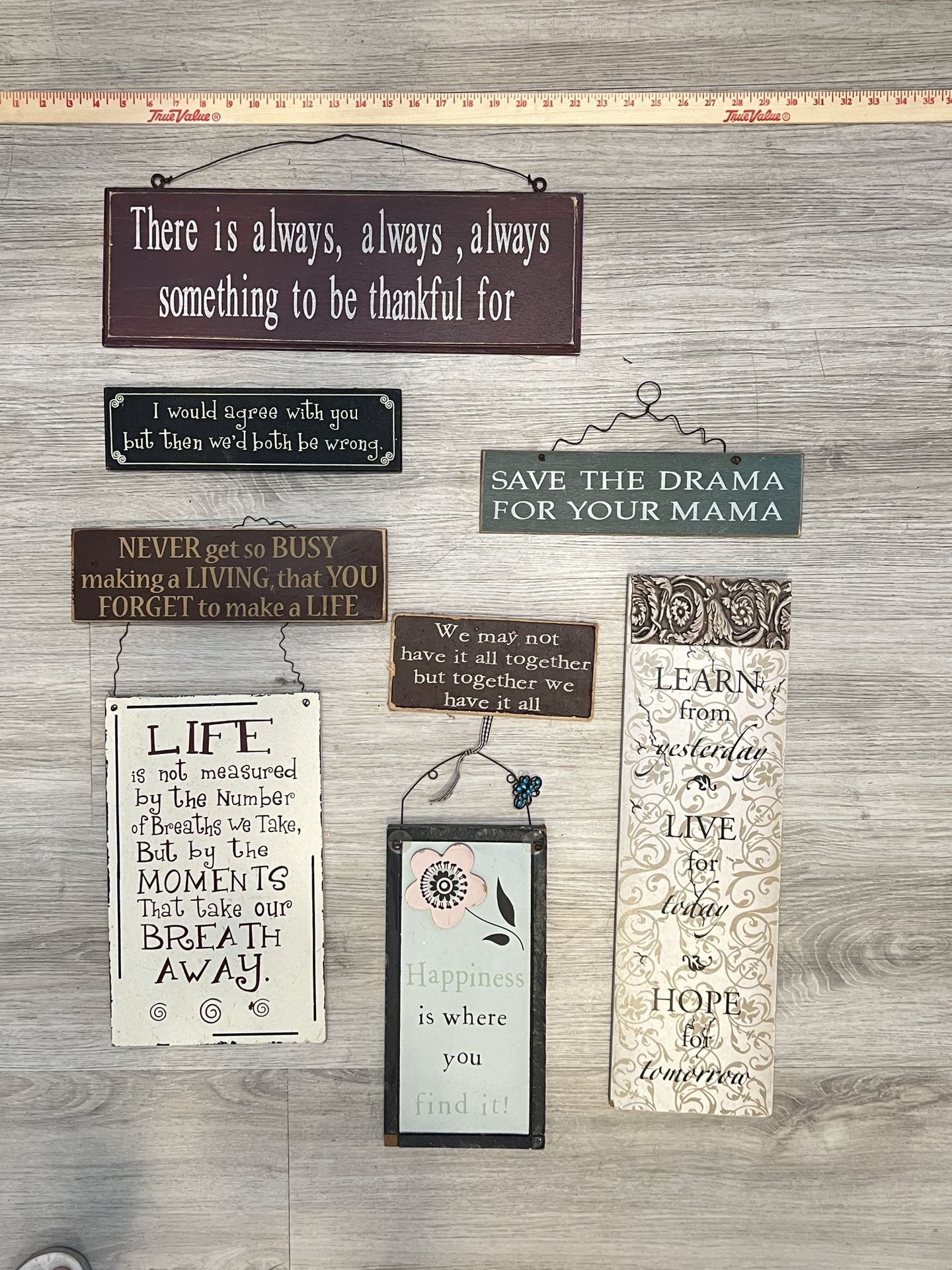 Home Decor Quote Signs