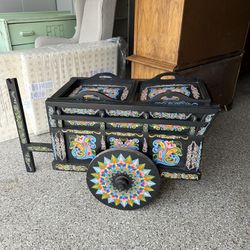 Costa Rican Hand Painted Cart