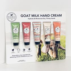 Dionis Goat Milk Skincare - 5 Pack of 1 oz Hand Creams, NEW!