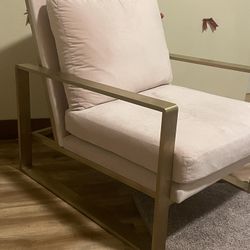 Chair, 2 pillows, and a blanket 