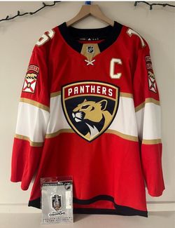 Adidas Florida Panthers Alexander Barkov Captain Jersey Size 50 Medium/Large RARE!!