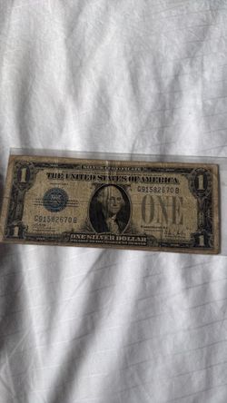 $1 Silver certificate 1928 misaligned $80