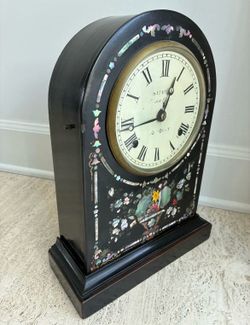 Victorian Mother of Pearl Mantle Clock