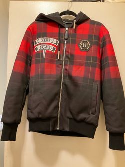 Philipp Plein Black/Red “Akira” Hooded Jacket Size M (OBO)
