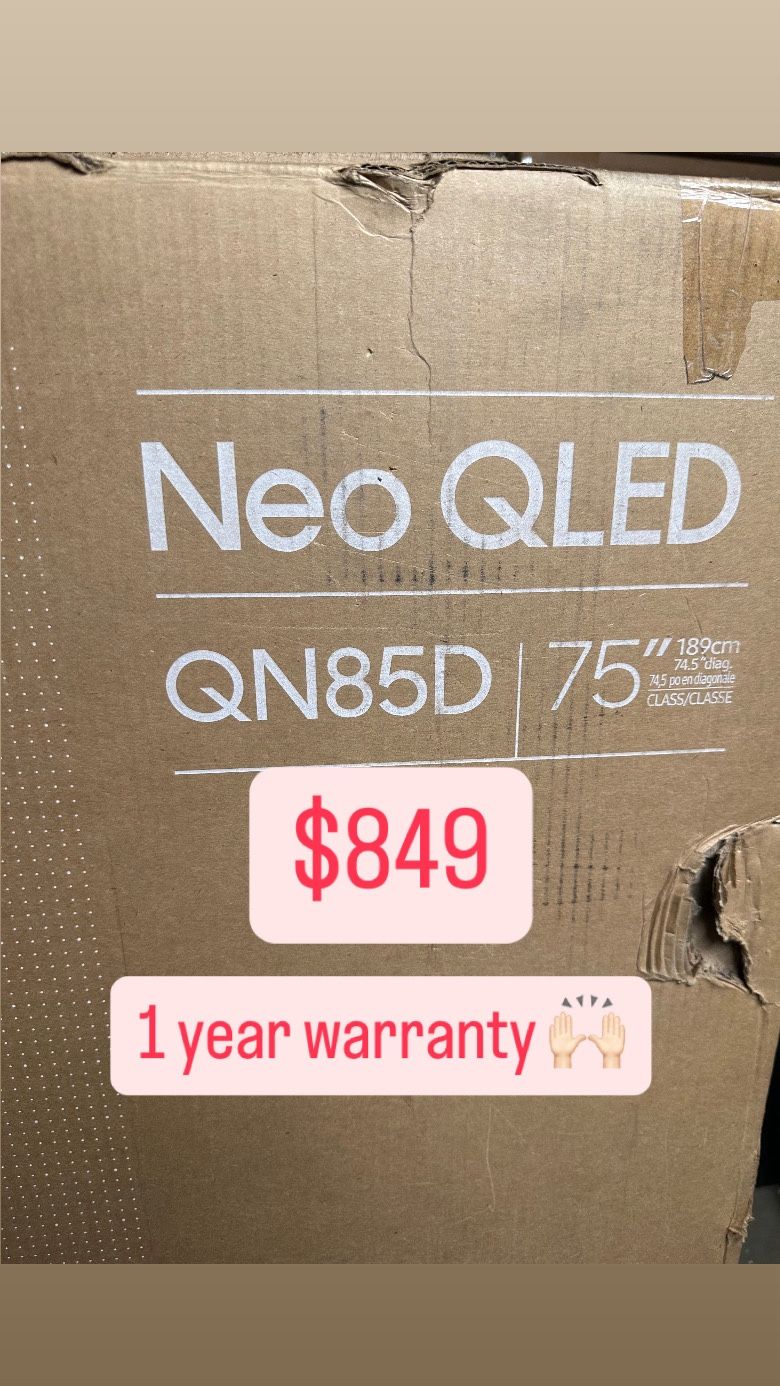 Samsung 75” Class QN85D Series NEO QLED 4K Mini LED Smart Tizen TV