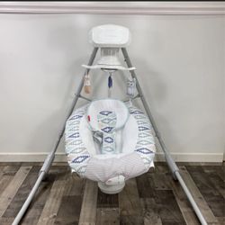 Fisher price 2in 1 Deluxe Swing with Smart Connect, Dual Motion- Woodland 