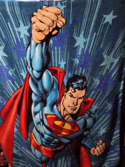 D.C. Superman Throw Blanket RARE Vintage