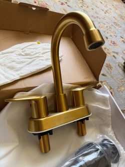 Bathroom Faucet 4in Centerset Brass