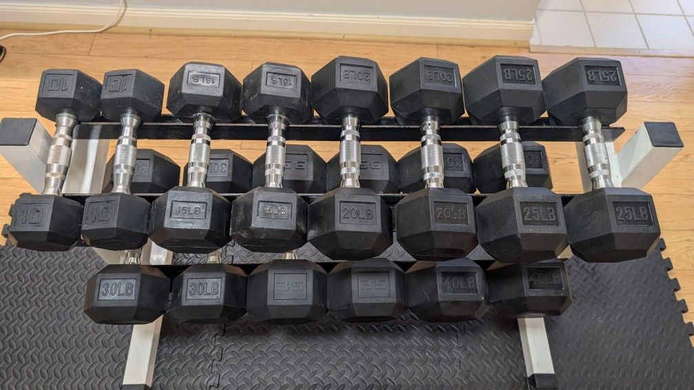 Weight Training Dumbbells Rack And Bench