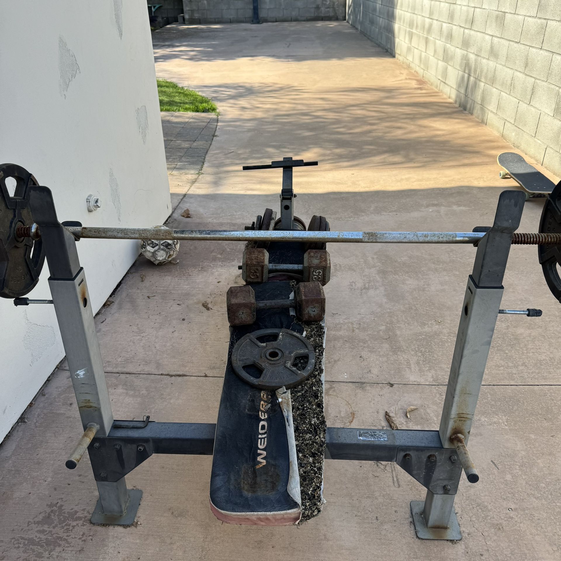Workout Bench With Olympic Weights