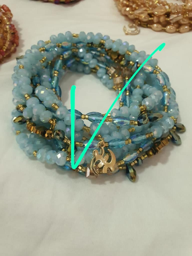 Ghanaian Handmade Waist , Bracelets ,and anklets beads.