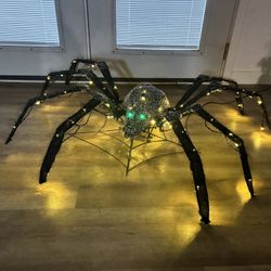 Home Accents Holiday Halloween Spider Animated LED Decoration Inside/Outside 4ft