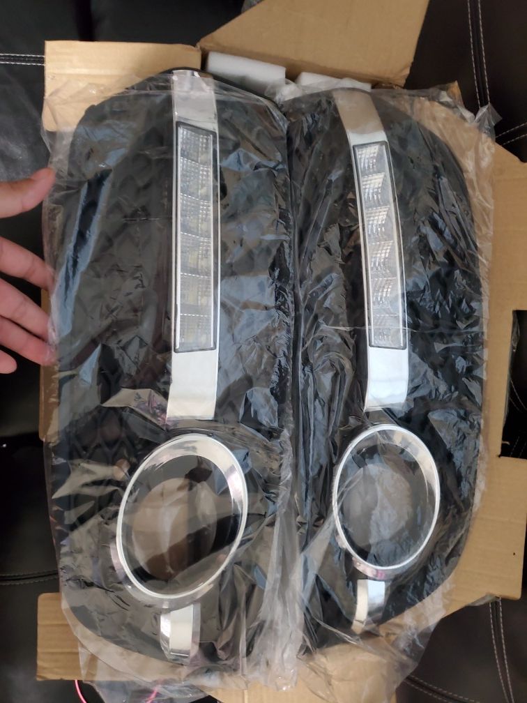 2011 audi q5 fog light covers with led strip