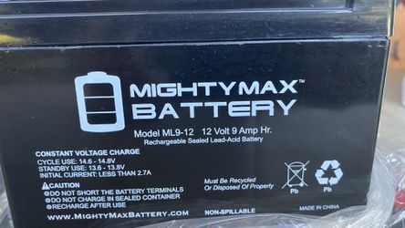 4 Mighty Max ML 9-12 Rechargable Batteries