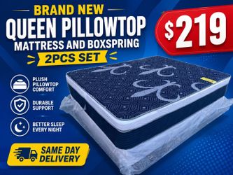 🟢NEW QUEEN PILLOWTOP SET $219