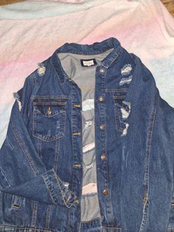 Plus size women jean jacket