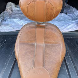 Mustang Motorcycle Driver Seat With Back Rest