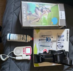 Pregnancy ball,meme belly belt ,bottle storage and heart monitor and full bottle of jelly