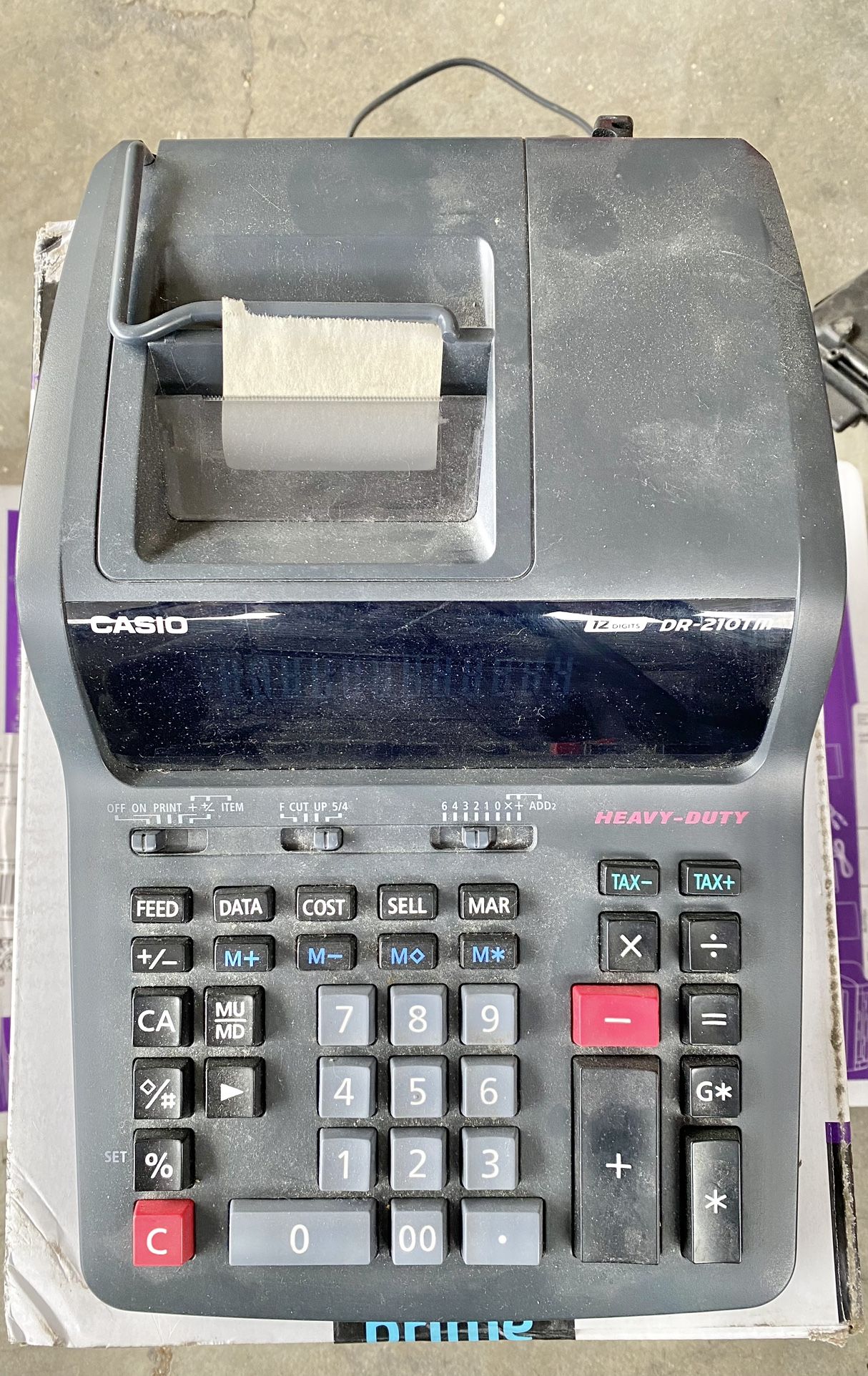 CASIO DR-210TM Printing Calculator 12 Digits 4.4 LPS Memory w/Tax Calculation