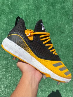 ADIDAS ICON 5 BOOST “BLACK / COLLEGIATE YELLOW” METAL BASEBALL CLEATS (Size 11, Men’s)
