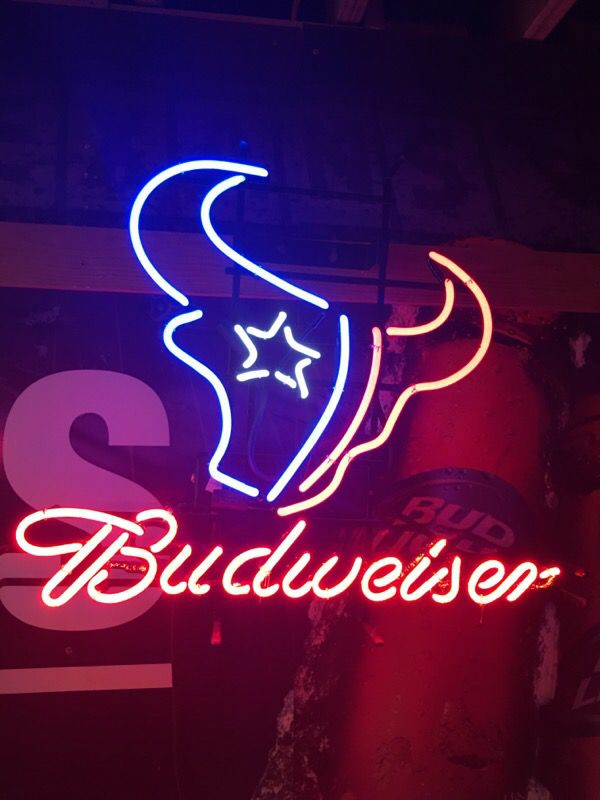 Houston Texans Budweiser beer sign Ben bud light