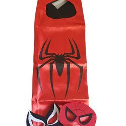 Spider Man And Venon Reversible Cape With 2 Mask , Child's Halloween Costume.