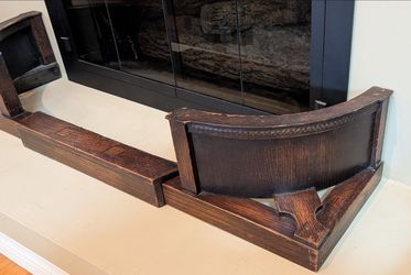 Antique Wood Fireplace Fender