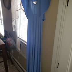 Xl Light Blue Maternity Dress Long 