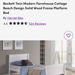 Wayfair Toddler Transition Bed.  