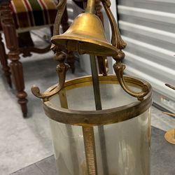 Antique French Brass Lantern Pendant