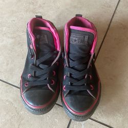 Converse Pink And Black Shoes
