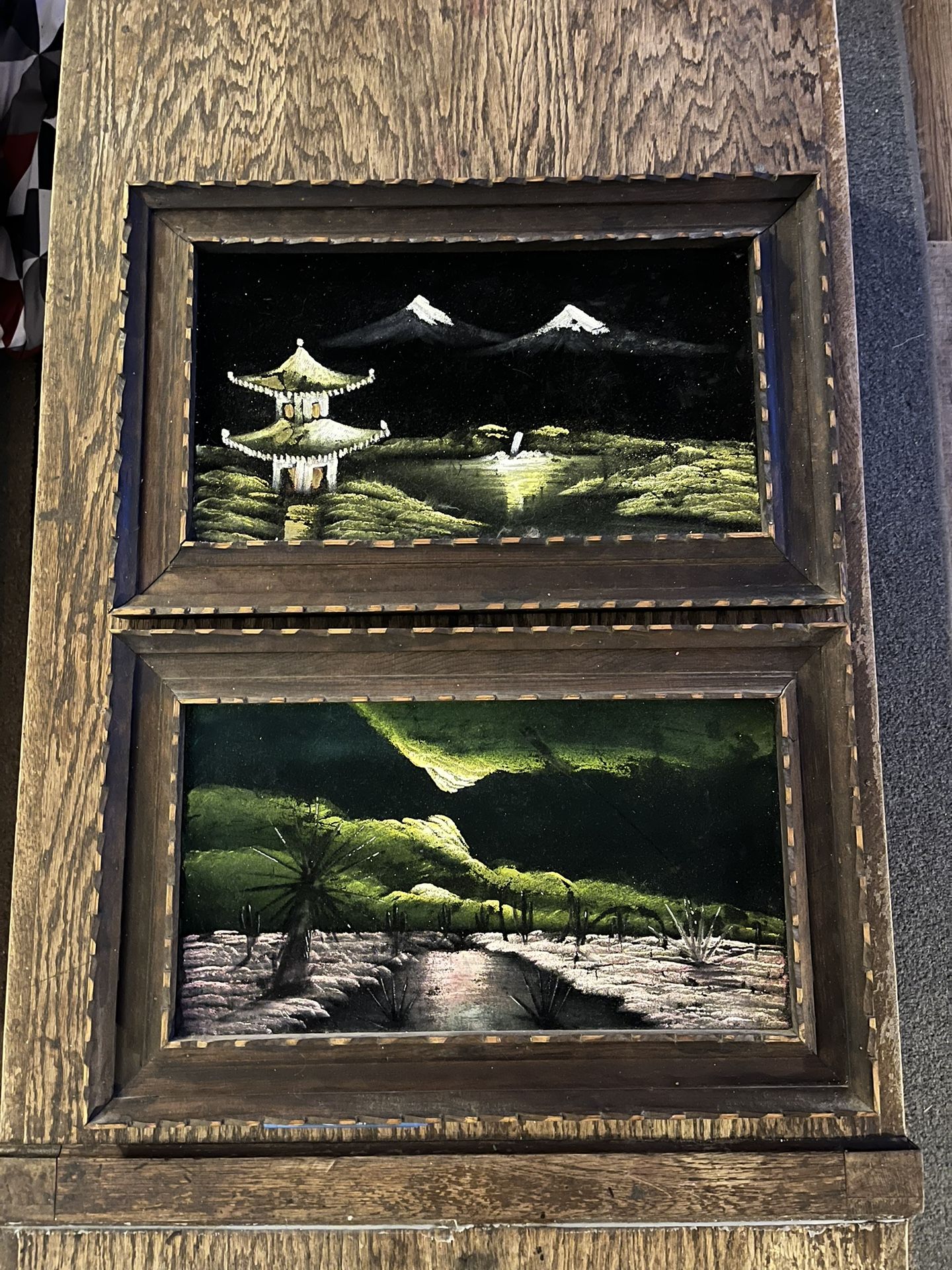 Vintage Mexican Velvet Paintings