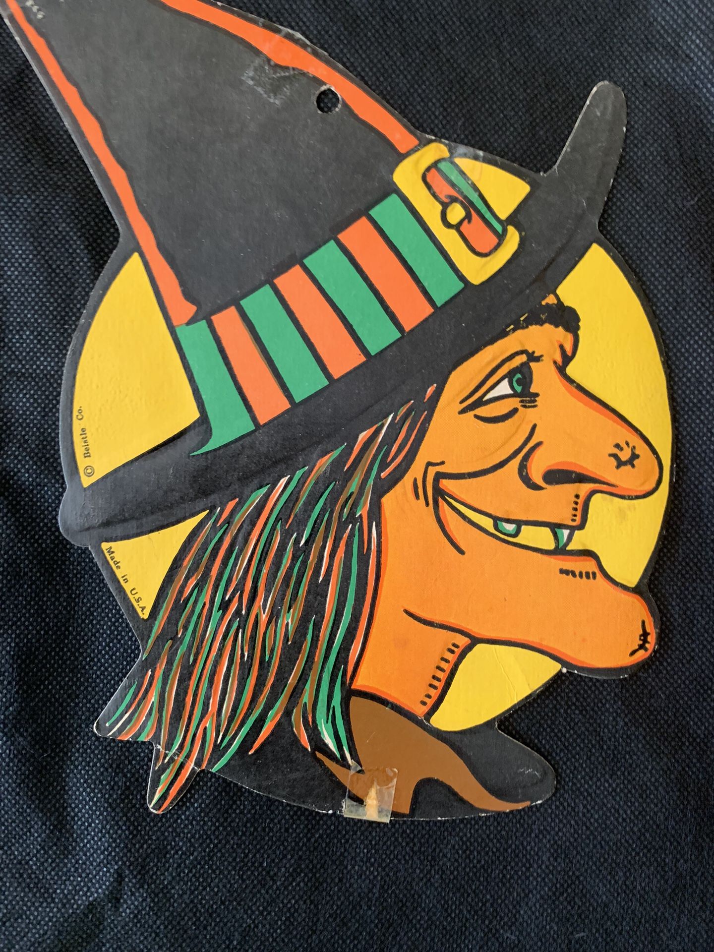 Vintage Bright Die-cut Witch