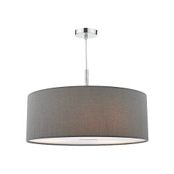 3 Light 15” Ceiling Pendant In Slate Grey