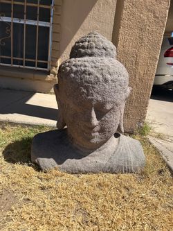 Stone Buddha Head Statue