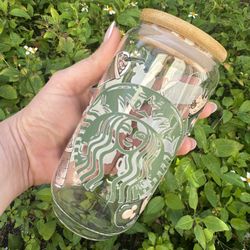 Crystal Glass Style Starbucks 16 Oz