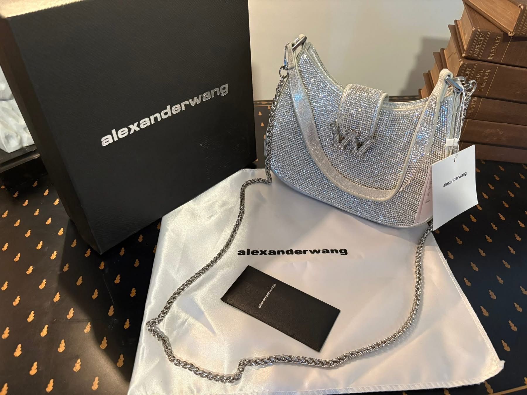 Alexander Wang W Legacy Small Hobo Diamante Satin