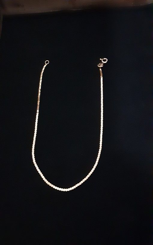 14K GOLD HEARTS CHOKER NECKLACE