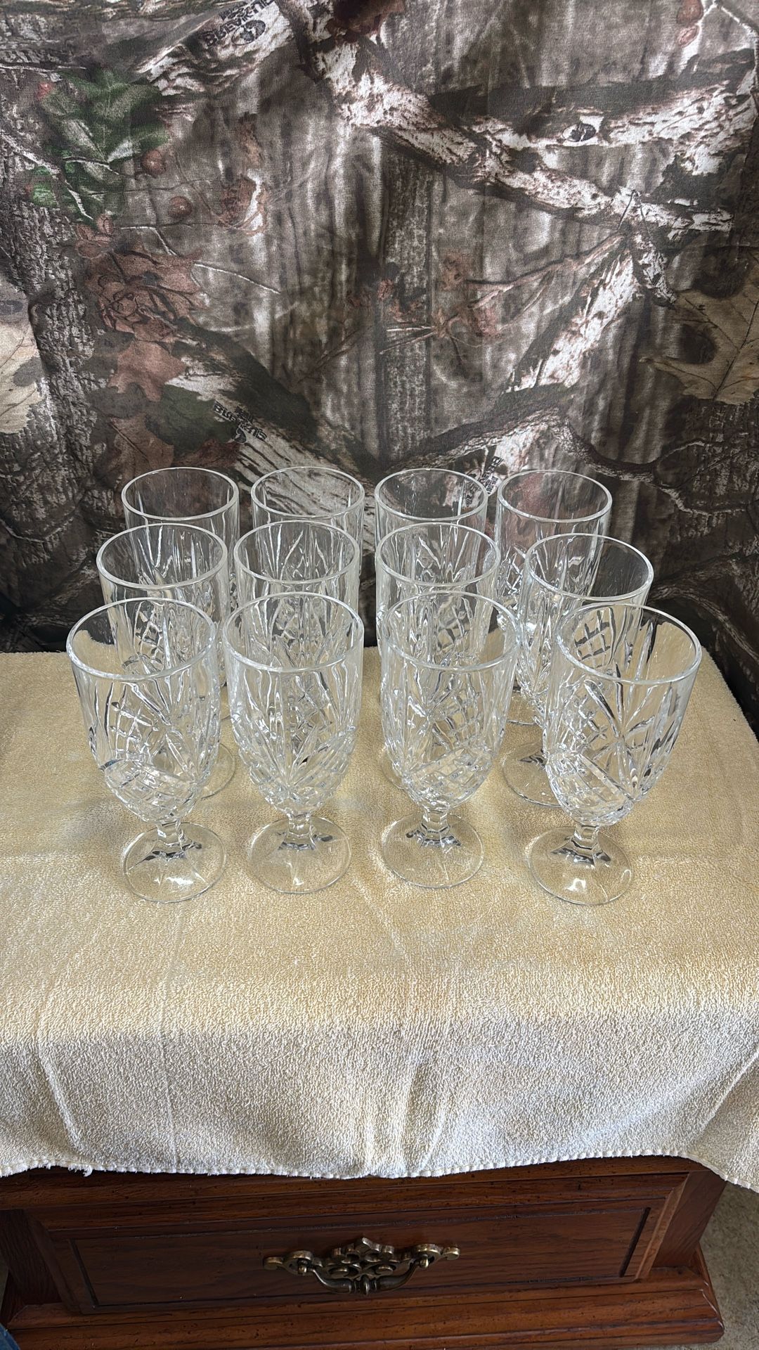 Dublin Crystal Platinum Rim Ice Tea Glass, Set of 12