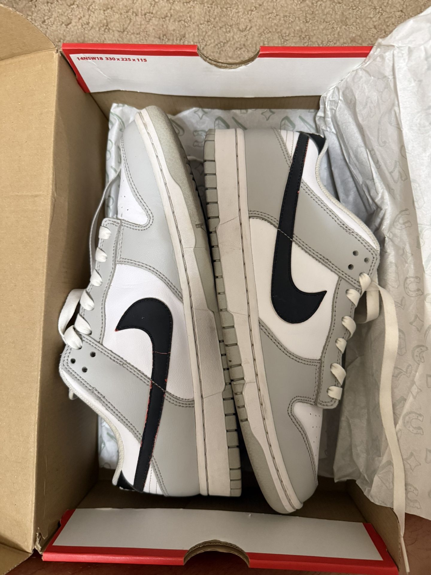 Lottery Dunks(Grey) Size 10.5! Lightly Used! Need Gone ASAP! Offer Ur Price!