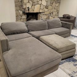 Grey sectional couch