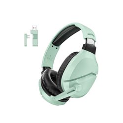 Wireless Gaming Headset with Noise Canceling Microphone for PS5, PC, PS4, 2.4G/Bluetooth Gaming Headphones with USB and Type-c Connector, Wired Mode f