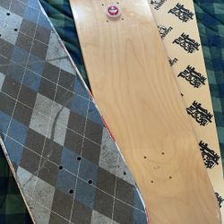 Two Decks 1. Brand New 8.25 Blank with Grip Tape 2. 8.5 Slightly Used Pharmacy Board 