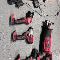 Hyper Tough 20V Max Lithium Tool Set w/ Batteries & Chargers