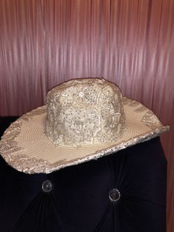 Embroidered Rhinestone Hat