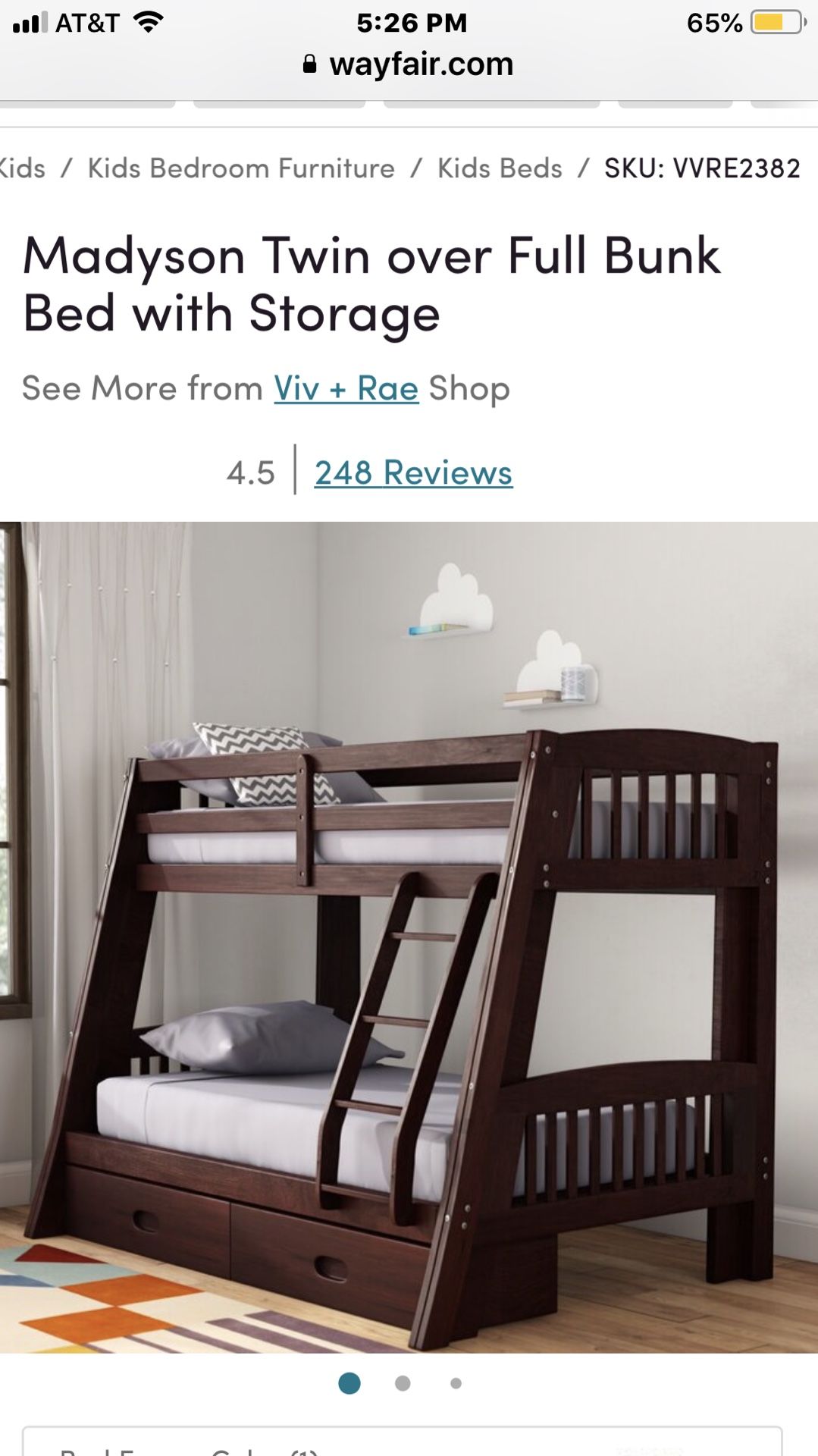 Bunk beds (Twin over Full)