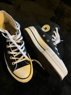 High top converse thick sole size 5.5