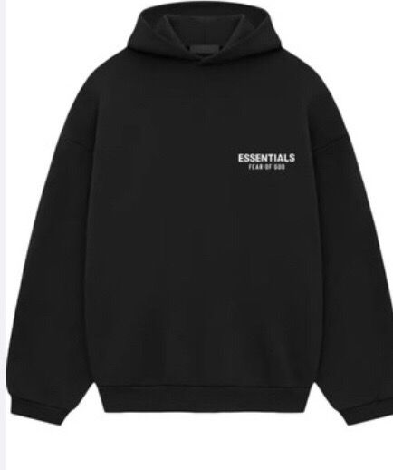 Black and white essentials hoodie